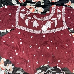 FREE PEOPLE Extra small Red Blouse